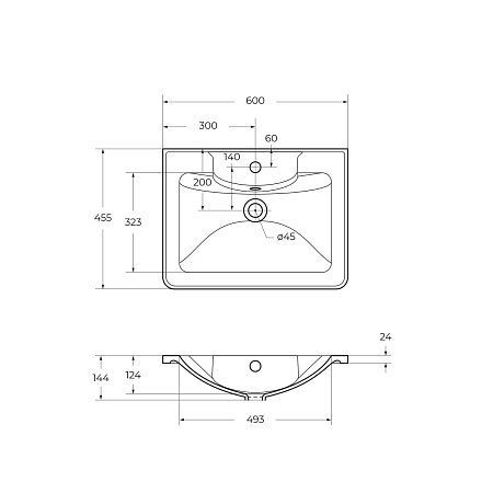 Раковина BelBagno BB600/455-LV-MR-ALR 800x455 Раковина BelBagno BB600/455-LV-MR-ALR 800x455