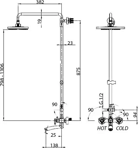 Душевая система Kaiser 57188Br Душевая система Kaiser 57188Br