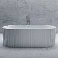 Ванна отдельностоящая ABBER AS9653 170x75 универсальная, белая матовая, искусственный камень Ванна отдельностоящая ABBER AS9653 170x75 универсальная, белая матовая, искусственный камень