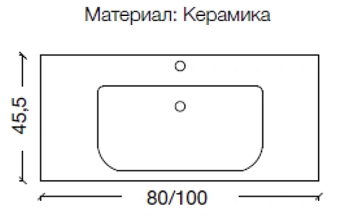Раковина мебельная Armadi Art Neoart 100x43,5см 854-100 Раковина мебельная Armadi Art Neoart 100x43,5см 854-100