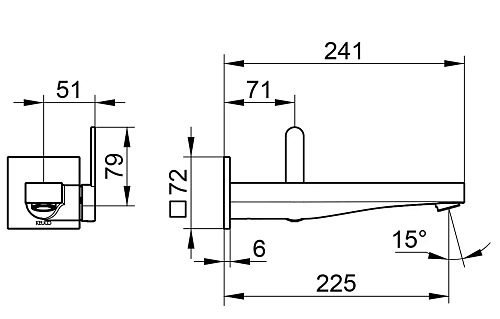 Смеситель для раковины Keuco IXMO 59516371302 Смеситель для раковины Keuco IXMO 59516371302