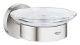 Мыльница GROHE Essentials с держателем, суперсталь (40444DC1) Мыльница GROHE Essentials с держателем, суперсталь (40444DC1)