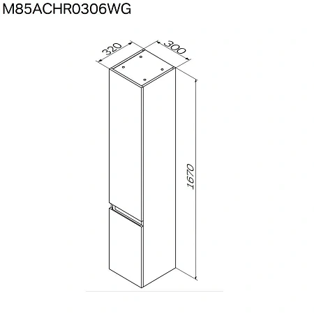 Шкаф-пенал AM.PM X-Joy M85ACHR0306WG подвесной, правый, 30 см, белый Шкаф-пенал AM.PM X-Joy M85ACHR0306WG подвесной, правый, 30 см, белый