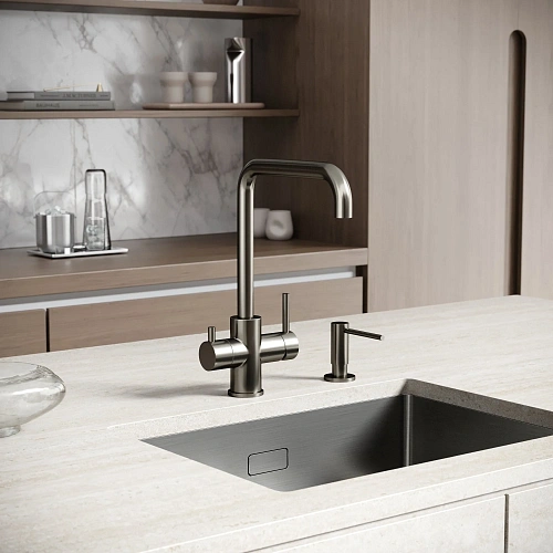 Смеситель для кухни SANCOS Vela SC4013GG с возможностью подключения фильтра, вороненая сталь Смеситель для кухни SANCOS Vela SC4013GG с возможностью подключения фильтра, вороненая сталь