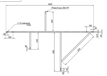 Каркас для ванны Aquanet Capri 170x110 L/R 00242142 Каркас для ванны Aquanet Capri 170x110 L/R 00242142