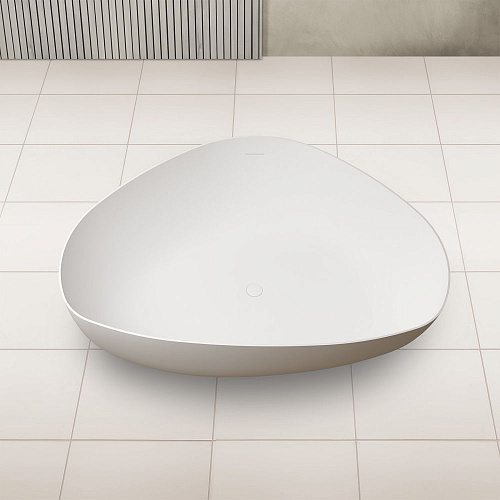 Ванна отдельностоящая ABBER AS9608 180x130 универсальная, белая матовая, искусственный камень Ванна отдельностоящая ABBER AS9608 180x130 универсальная, белая матовая, искусственный камень