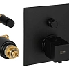 Смеситель для душа Remer Q-Elegance QT09KBNO термостатический, черный матовый Смеситель для душа Remer Q-Elegance QT09KBNO термостатический, черный матовый
