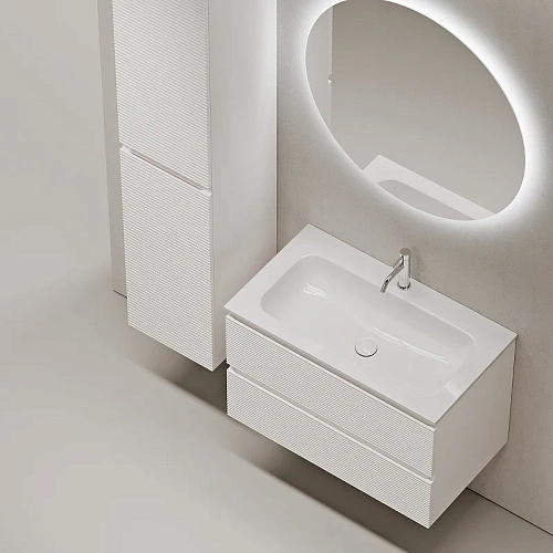 Тумба под раковину Sancos Folk FL80W 790х445х500 Bianco, подвесная Тумба под раковину Sancos Folk FL80W 790х445х500 Bianco, подвесная