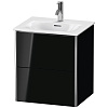 Картинка анонса товара «тумба под раковину duravit xsquare xs432104040 подвесная 51 см черный глянцевый»
