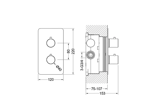 Смеситель для душа Aquatek Европа AQ1391BGM черный хром шлифованный, встраиваемый Смеситель для душа Aquatek Европа AQ1391BGM черный хром шлифованный, встраиваемый