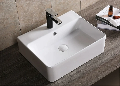 Раковина Ceruttispa CR0094 520х420х150 накладная, белая, прямоугольная, с отверстием под смеситель Раковина Ceruttispa CR0094 520х420х150 накладная, белая, прямоугольная, с отверстием под смеситель