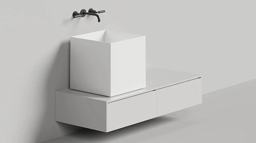 Раковина Salini ARMONIA SQUARE 03 130523M 450x450 накладная S-Stone Раковина Salini ARMONIA SQUARE 03 130523M 450x450 накладная S-Stone