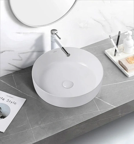 Раковина ABBER Bequem AC2100 накладная, белая Раковина ABBER Bequem AC2100 накладная, белая