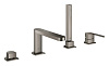 Смеситель на борт ванны GROHE Plus на 4 отверстия, темный графит матовый (29307AL3)
