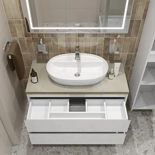 Тумба со столешницей и раковиной BelBagno KRAFT 100 kraft100bo-kepmco-1346-set подвесная KRAFT100BO-KEPMCO-1346-SET Тумба со столешницей и раковиной BelBagno KRAFT 100 kraft100bo-kepmco-1346-set подвесная KRAFT100BO-KEPMCO-1346-SET