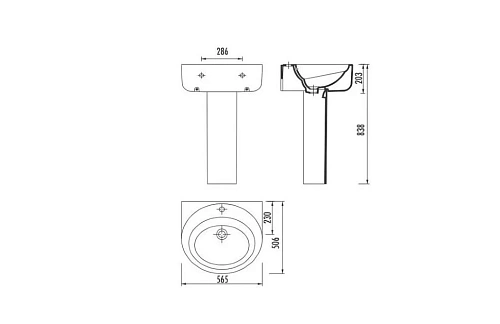 Пьедестал Creavit Favori нет FR250.40000 Пьедестал Creavit Favori нет FR250.40000