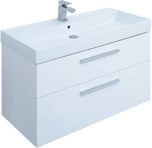 Тумба под раковину Aquanet Nova 100 белый глянец 00249922 Тумба под раковину Aquanet Nova 100 белый глянец 00249922
