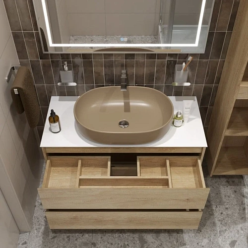 Тумба со столешницей и раковиной BelBagno KRAFT 100 kraft100rnn-kepbo-1084h316-set подвесная KRAFT100RNN-KEPBO-1084H316-SET Тумба со столешницей и раковиной BelBagno KRAFT 100 kraft100rnn-kepbo-1084h316-set подвесная KRAFT100RNN-KEPBO-1084H316-SET