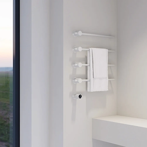 Полотенцесушитель электрический ABBER Charme AH4004MW белый матовый Полотенцесушитель электрический ABBER Charme AH4004MW белый матовый