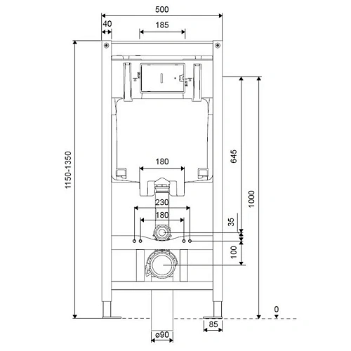 Инсталляция для унитаза EXCELLENT Shiro INEX.SH2.1110.500 Инсталляция для унитаза EXCELLENT Shiro INEX.SH2.1110.500