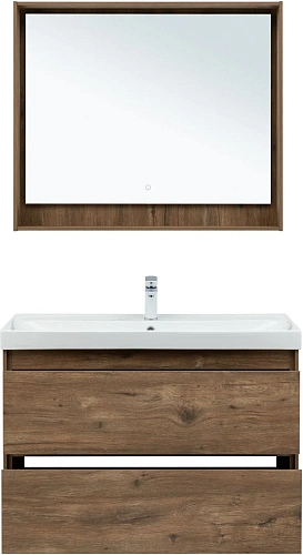 Тумба под раковину Aquanet Милан 100 дуб рустикальный 00336380 подвесная Тумба под раковину Aquanet Милан 100 дуб рустикальный 00336380 подвесная