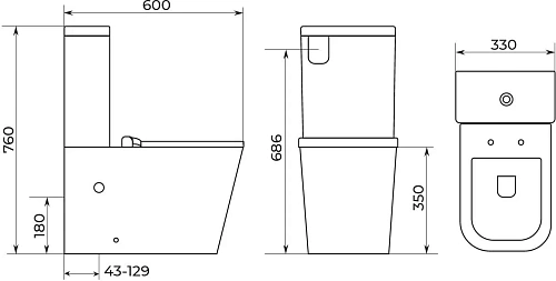 Бачок для унитаза Aquanet Junior 3.0 C2 00354311 Бачок для унитаза Aquanet Junior 3.0 C2 00354311
