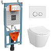 Картинка анонса товара «комплект унитаза с инсталляцией vitra integra round 9856b003-7205 сиденье микролифт, клавиша смыва х»