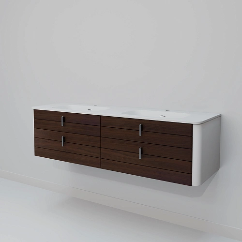 Тумба с раковиной ArtDecco Gabriella 150 AGB15W24D100 черный орех Тумба с раковиной ArtDecco Gabriella 150 AGB15W24D100 черный орех