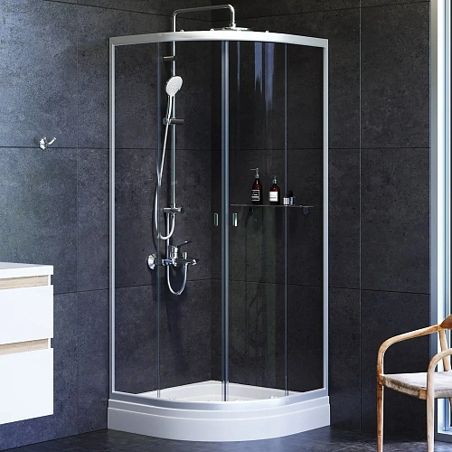 Душевой уголок AM.PM X-Joy Twin Slide W88E-205-080MT 80x80 с поддоном, профиль матовый хром, стекло Душевой уголок AM.PM X-Joy Twin Slide W88E-205-080MT 80x80 с поддоном, профиль матовый хром, стекло