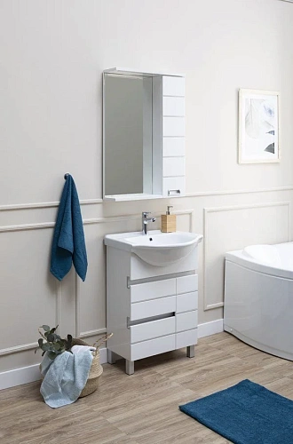 Тумба с раковиной Aquanet Доминика 60 белый 00212754 Тумба с раковиной Aquanet Доминика 60 белый 00212754