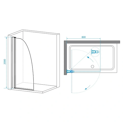 Душевая перегородка RGW Walk In WA-006 351000608-11 Душевая перегородка RGW Walk In WA-006 351000608-11