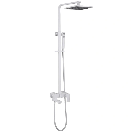 Душевая система ABBER Daheim AF8216WL с изливом, белая матовая Душевая система ABBER Daheim AF8216WL с изливом, белая матовая