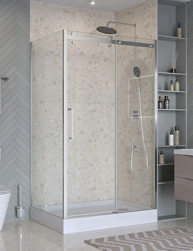 Душевой уголок BelBagno MARINO-2-AH-1-120/100-C-Cr 120x100 см, профиль хром, стекло прозрачное Душевой уголок BelBagno MARINO-2-AH-1-120/100-C-Cr 120x100 см, профиль хром, стекло прозрачное