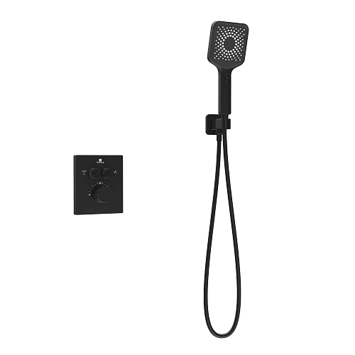 Душевая система Vincea Inspire VSFW-3I21MT4MB встраиваемый, термостатический, двухрежимный, черный Душевая система Vincea Inspire VSFW-3I21MT4MB встраиваемый, термостатический, двухрежимный, черный