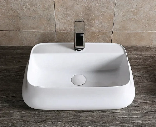 Раковина Ceruttispa CR0061 530х370х135 накладная, белая, прямоугольная, с отверстием под смеситель Раковина Ceruttispa CR0061 530х370х135 накладная, белая, прямоугольная, с отверстием под смеситель