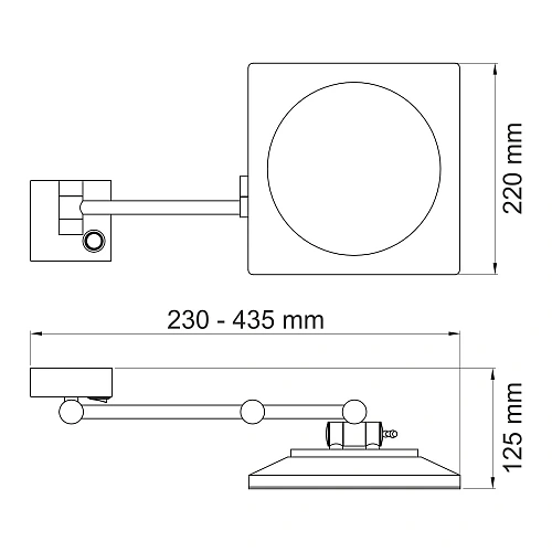 Зеркало косметическое WasserKRAFT K-1008 с LED-подсветкой, 3-х кратным увеличением хром Зеркало косметическое WasserKRAFT K-1008 с LED-подсветкой, 3-х кратным увеличением хром