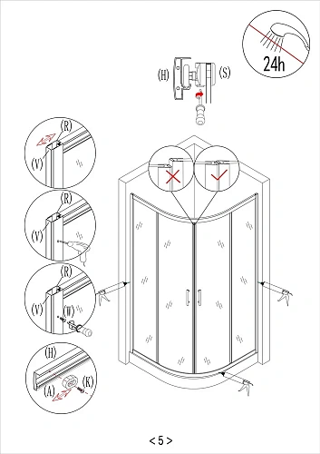 Душевой уголок Taliente 90x90x195см, четверть круга, раздвижной, прозр.стекло 6мм, черный профиль TA-09091-1CB Душевой уголок Taliente 90x90x195см, четверть круга, раздвижной, прозр.стекло 6мм, черный профиль TA-09091-1CB