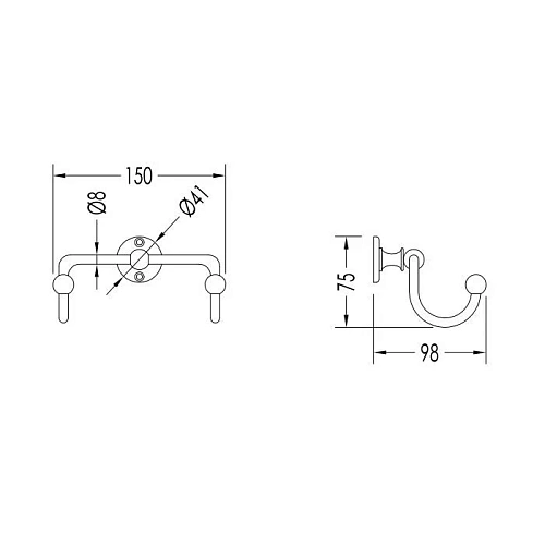 Держатель ручного душа Devon&Devon First Class DD33360CR, хром Держатель ручного душа Devon&Devon First Class DD33360CR, хром