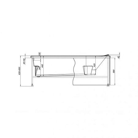 Экран для ванны фронтальный для прямоугольной ванны универсальная Aquanet 170 00242155 Экран для ванны фронтальный для прямоугольной ванны универсальная Aquanet 170 00242155