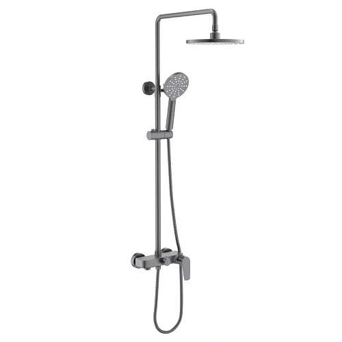 Душевая система Aquatek Бетта AQ2140BGM черный хром шлифованный Душевая система Aquatek Бетта AQ2140BGM черный хром шлифованный