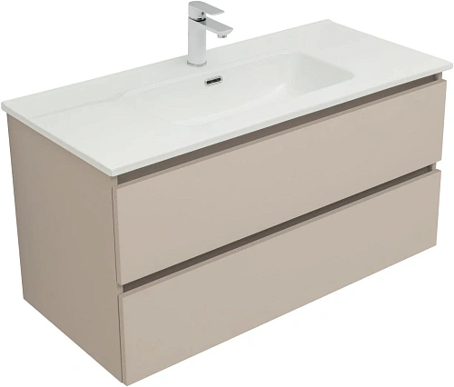 Тумба под раковину Aquanet Вега 2.0 100 бежевый 00337939 подвесная Тумба под раковину Aquanet Вега 2.0 100 бежевый 00337939 подвесная