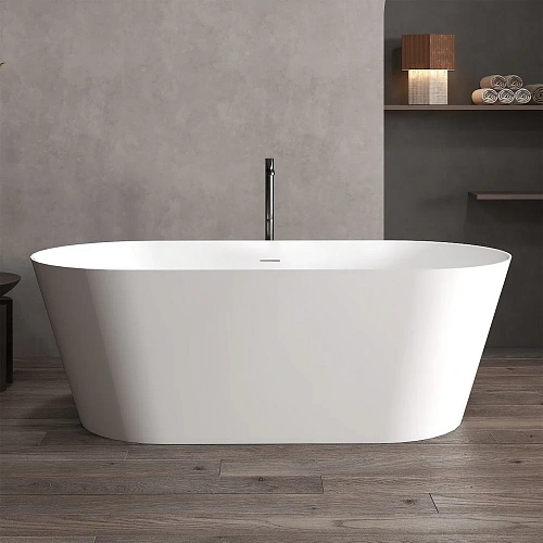 Ванна из искусственного камня ABBER Stein AS9605 белая матовая Ванна из искусственного камня ABBER Stein AS9605 белая матовая