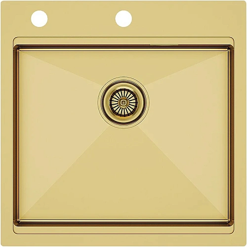 Кухонная мойка Paulmark KRONER-PRO 51, PM705151-BG, брашированное золото, 510х510мм Кухонная мойка Paulmark KRONER-PRO 51, PM705151-BG, брашированное золото, 510х510мм