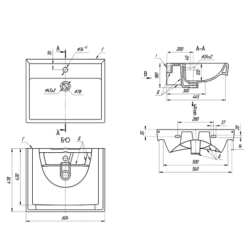 Раковина DREJA Q, 60 см, мебельная , керамическая 191638 Раковина DREJA Q, 60 см, мебельная , керамическая 191638