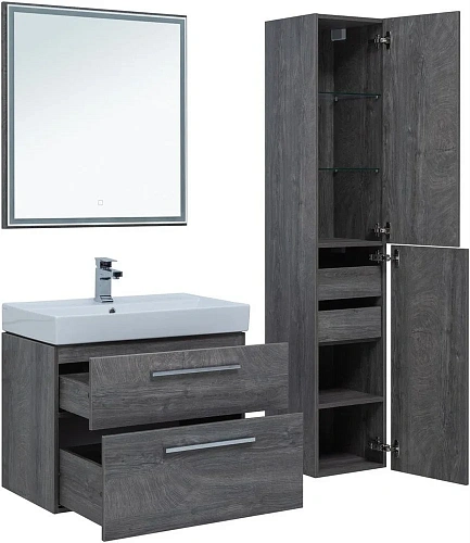 Тумба под раковину Aquanet Nova 75 дуб рошелье (2 ящика) 00242260 Тумба под раковину Aquanet Nova 75 дуб рошелье (2 ящика) 00242260