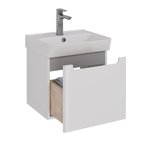 Тумба под раковину Lemark BUNO MINI 45 см подвесная, серый/белый LM05BM45T Тумба под раковину Lemark BUNO MINI 45 см подвесная, серый/белый LM05BM45T