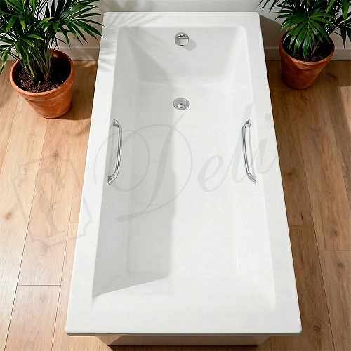 Ванна из искусственного камня Delice Diapason 175х70 DLR330063R-G глянцевая с ручками хром Ванна из искусственного камня Delice Diapason 175х70 DLR330063R-G глянцевая с ручками хром