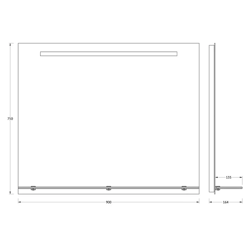 Зеркало Evoform Ledline-S BY 2157 90х75 см Зеркало Evoform Ledline-S BY 2157 90х75 см