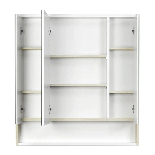 Зеркальный шкаф Aquaton Рико 80 белый, ясень фабрик 1A215302RIB90 Зеркальный шкаф Aquaton Рико 80 белый, ясень фабрик 1A215302RIB90