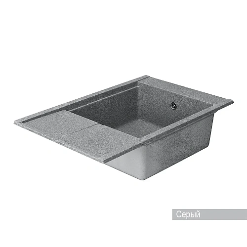 Кухонная мойка Aquaton Делия 78 1A715132DE230 из литого мрамора, прямоугольная, с крылом серая Кухонная мойка Aquaton Делия 78 1A715132DE230 из литого мрамора, прямоугольная, с крылом серая
